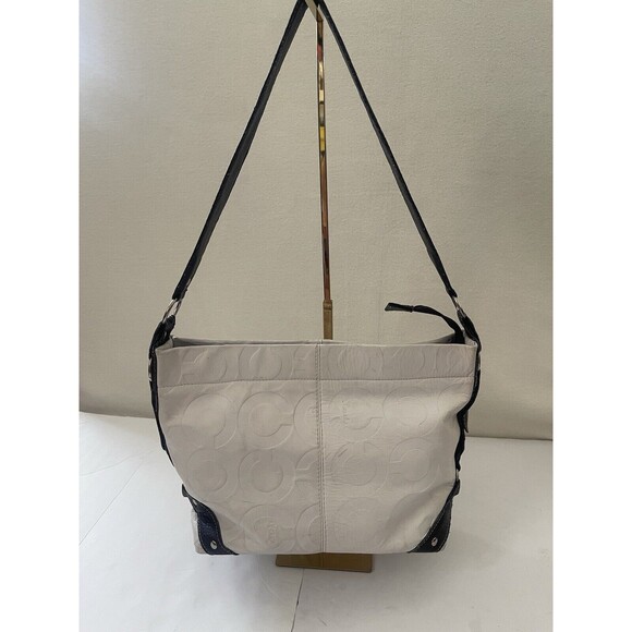 Coach Women’s White Shoulder Bag Dark Brown‎ Strap Please Read - Picture 6 of 16